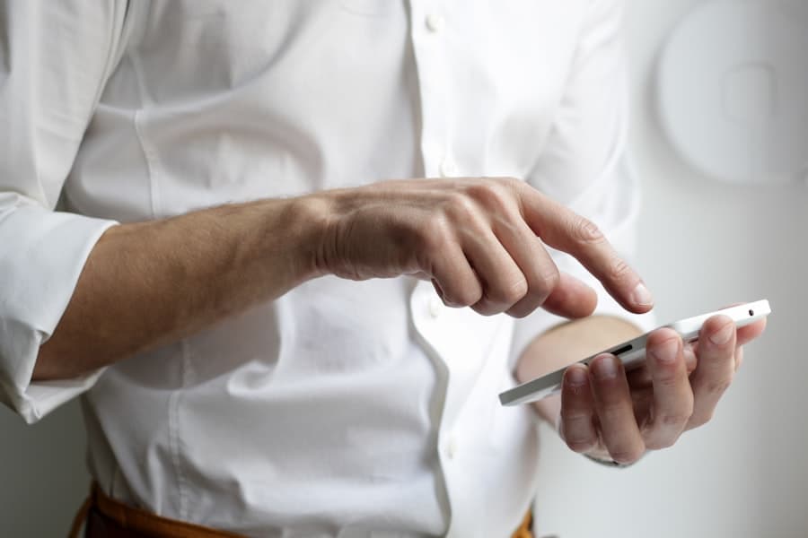 A homeowner searching on their phone