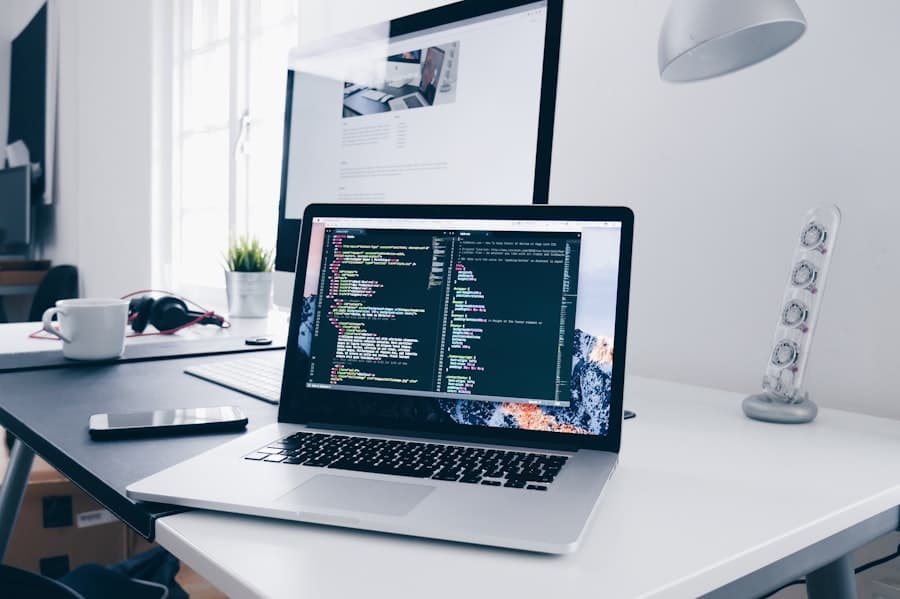A website taking shape on a laptop